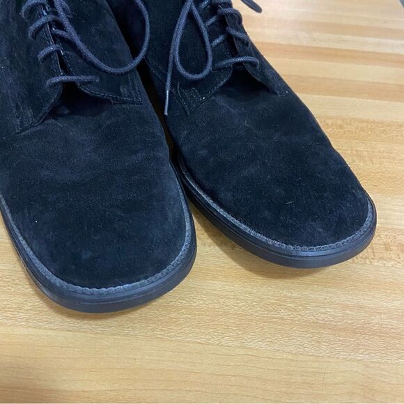 SALVATORE FERRAGAMO Sport Black Suede Oxfords Size 7.5 2A - Picture 6 of 6